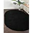 thumbnail image 3 of Unique Loom 3151366 8 x 10 ft. Solid Shag Oval Rug, Jet Black, 3 of 15