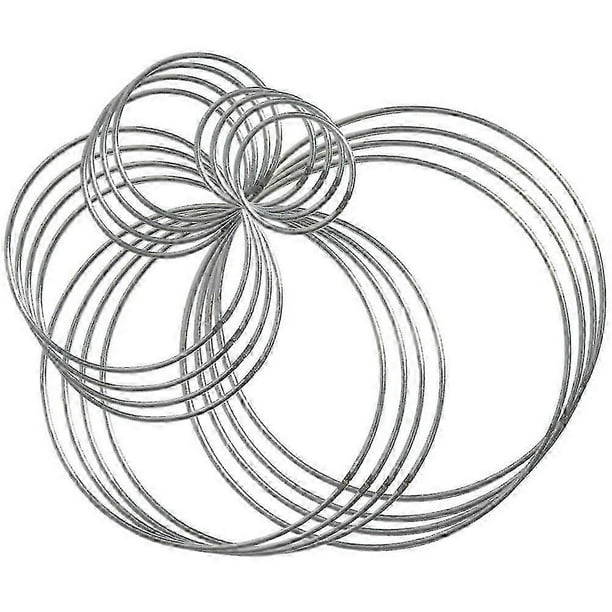 20 Pieces Metal Dream Catcher Rings Hoops Steel Craft Silver Rings For Crafts,macrame And Other Diy