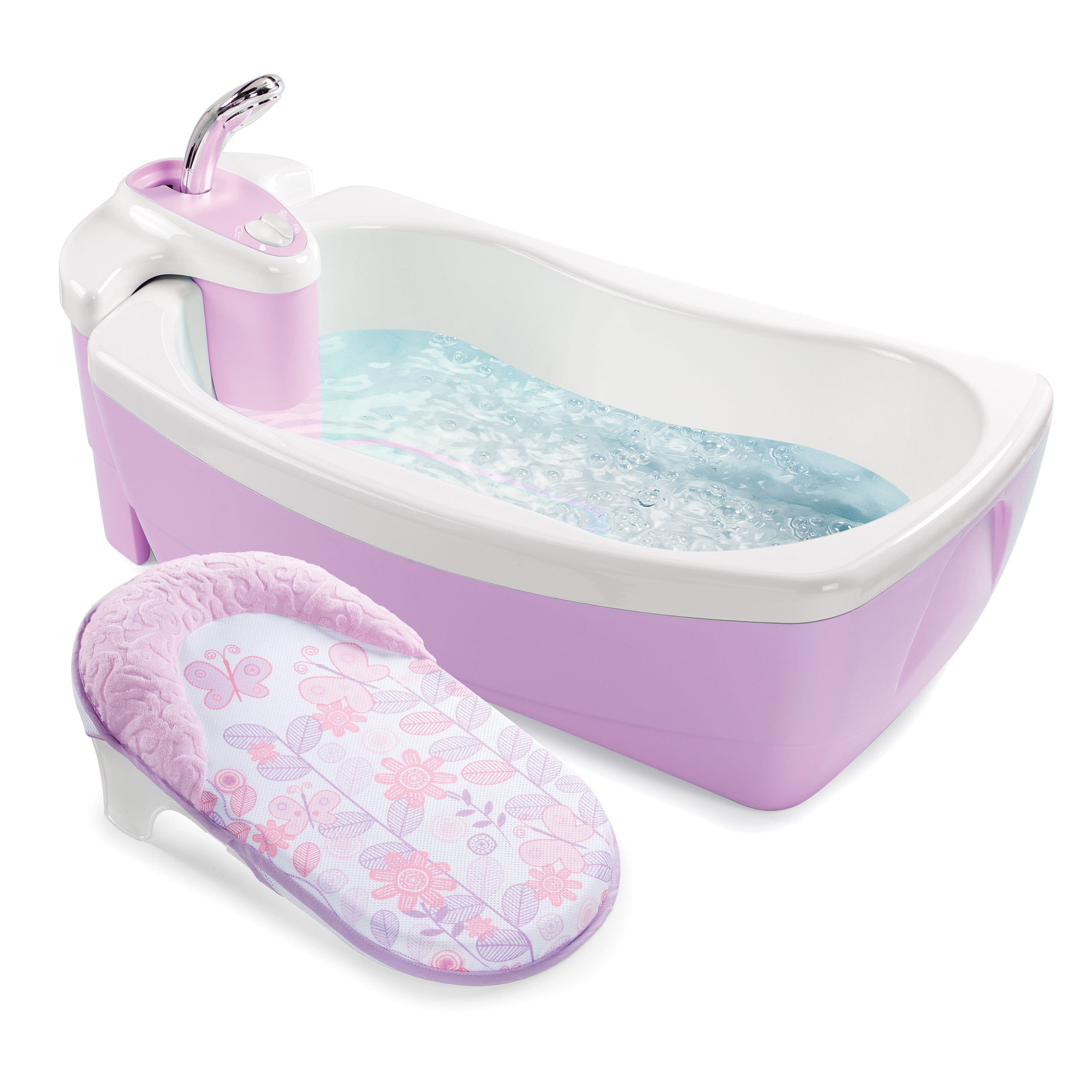 Summer Infant Lil Luxuries Whirlpool Bubbling Spa And Shower Bath Tub Pink Baby 