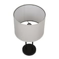 thumbnail image 4 of Kenroy Home Isla 20'' Table Lamp with White Fabric Drum Shade Modern Table Light Fixture for Living Room, Bedroom, or Office, Black, 4 of 13