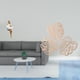 thumbnail image 2 of Escultura De Resina De Chica Nube Estética Con Hojas De Palma, Arte De Pared De Madera, Figura Abstracta Creativa Para Decoración De Oficina, Dormitorio Y Baño., 2 of 8