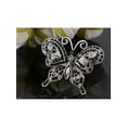 thumbnail image 2 of Black Rhinestone Silver Toned Gothic Butterfly Finger Adjustable Ring, 2 of 4