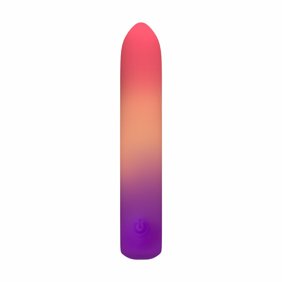 Eden 6 Inch Rechargeable Silicone Bullet Vibrator, Multicolor