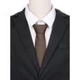thumbnail image 4 of CORBATA CHIC PARA HOMBRES Corbatas de Color Sólido Texturizadas Clásicas para Bodas Formales Talla Única Marrón, 4 of 4