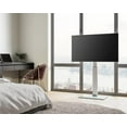 thumbnail image 3 of FITUEYES TV Floor Stand with Tempered Glass Base for 32 to 60 inch Max. Height 48.8” Slim Corner TV Stand with Swivel Bracket Height Adjustable Cantilever TV Stand, 3 of 7