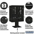 thumbnail image 5 of Salsbury Industries Pedestal Mounted 9 Door Front Load  4C Horizontal Cluster Box Unit with 2 Parcel Lockers, 5 of 7
