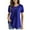 Royal Blue, variant on FOLUNSI Women's Plus Size Summer Tops Short Sleeve Lace Pleated Blouses Tunic Tops M-4XL