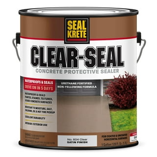 Rainguard Clear-Seal High Gloss Heavy Traffic Urethane/Acrylic Water Sealer & Protective Stain Resistant Concrete, Masonry, Brick, Wood Finish 5 Gal