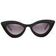 thumbnail image 4 of Gafas de sol Cat Eye Salvador Forma de Ojos de Gato Vintage Lentes para Mujer Negro brillante, 4 of 10
