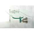 thumbnail image 2 of Kingston Brass BA8219SNDGL Green Eden 20-inch Glass Shelf With Neoprene Sleeve, Satin Nickel, 2 of 3
