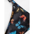 thumbnail image 6 of ZAFUL Women Swimsuit Multicolored Butterfly Cheeky Tanga Bikini Swimwear Black L, 6 of 6