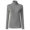 thumbnail image 3 of Women's Solid Color Casual Stretch Slim Fit Base Top For Everyday Wear, 3 of 3