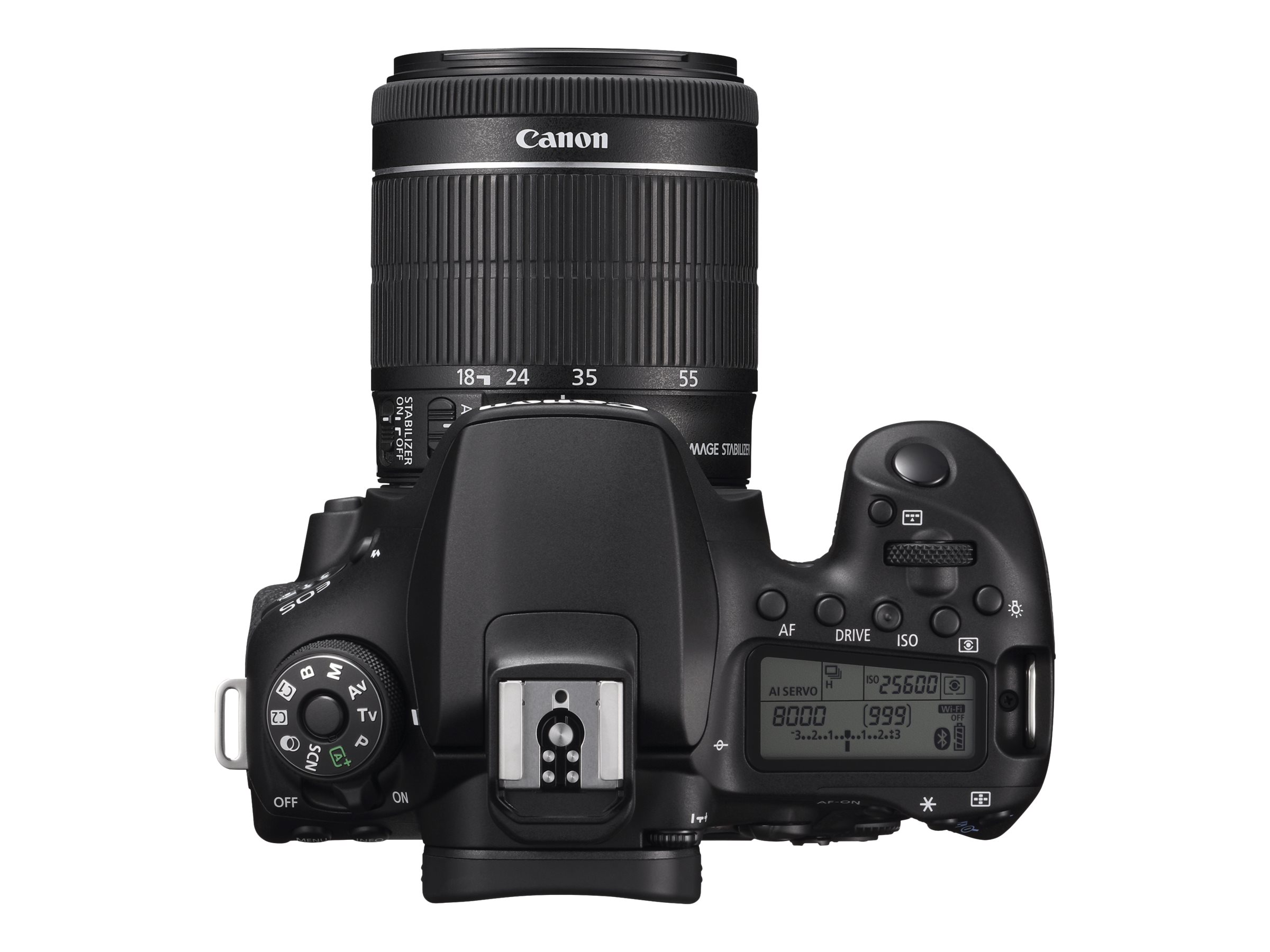 Canon EOS 90D - Digital camera - SLR - 32.5 MP - 4K / 30 fps - 3x optical zoom EF-S 18-55mm IS STM lens - Wi-Fi, Bluetooth - image 3 of 4