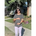 thumbnail image 5 of Oudiya Women Maternity Tops Short Sleeve Nursing Shirts Double Layer Breastfeeding Blouse Pregnancy Clothes S-XXL, 5 of 7