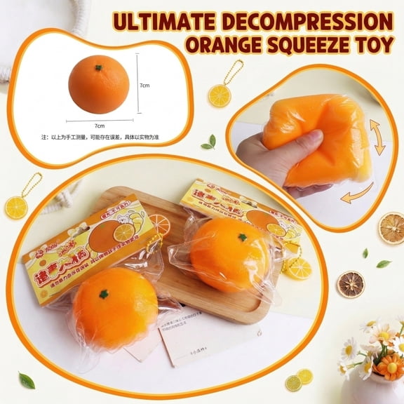 Fruit Squeeze Toys,Slow Rebound Squishies Fidget Toys Adults,Squeeze and Stretch Pinching Stress Relief,Anxiety Relief Gadget for Office,Home,Travel