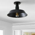 thumbnail image 3 of JONATHAN Y Camila 14" 1-Light Classic Industrial Indoor/Outdoor Iron LED Semi-Flush Mount, Oil Rubbed Bronze, JYL9516A, 3 of 7