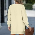thumbnail image 5 of Women Sweatshirt Womens Long Sleeve Sweatshirt Pullover Women Beige Sweatshirt Women Fall Clothes Women Young Women'S Wear, 5 of 8