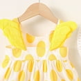 thumbnail image 5 of lcziwo Baby Girls Clothes Newborn Infant Dress 2 Piece Set Polka Dot Sundress with Sunhat Yellow 6 Months, 5 of 8