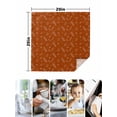 thumbnail image 4 of Burnt Orange Fall Cloth Napkins Set of 4 Reusable Dinner Napkins, Thanksgiving Autumn Leaves Elegant Pastoral Cocktail Napkin Washable Table Napkins for Wedding/Holiday Party/Baby Shower 20"x20", 4 of 7