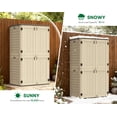 thumbnail image 5 of OROFULL 5x3 FT Outdoor Storage Shed, Waterproof Resin Tool Shed with Lockable Door & Reinforced Floor, All-Weather Shed for Patio Garage Garden Khaki, 5 of 9