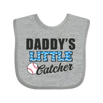 Inktastic Baseball Daddys Little Catcher Boys Baby Bib