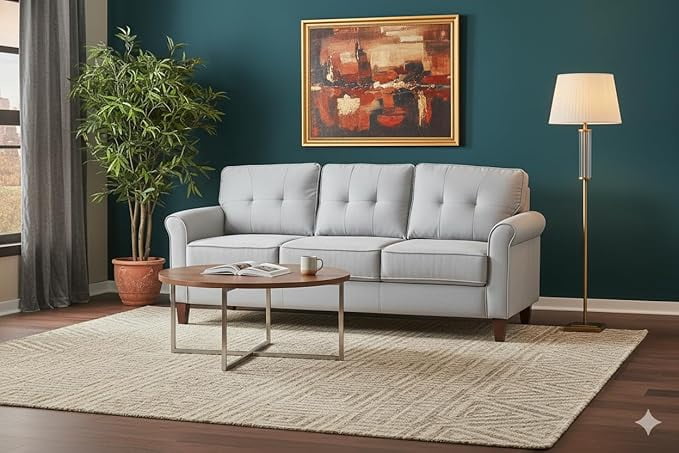 US Pride Three Seater Modern Mid Century Couch