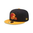 thumbnail image 3 of Men's New Era Navy/Gold Cleveland Browns 60th Anniversary 59FIFTY Fitted Hat, 3 of 6