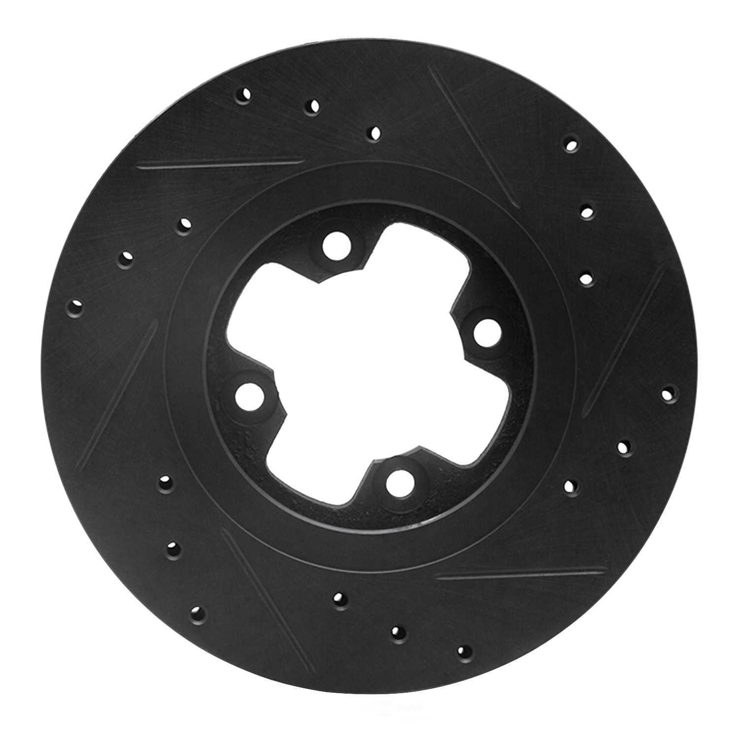 Dynamic Friction Company 633-67008L DFC Brake Rotor - Drilled And Slotted - Black