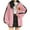 Pink, variant on Winter Outfits Women's Fashion Casual Fleecing Hooded Sweatshirts Floral Printing Workout Outfits on Clearance