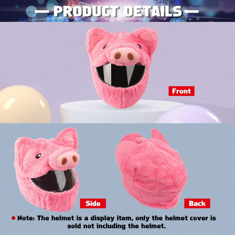 x xotic tech Full Face Motorcycle Helmet Cover Stuffed Animal Plush Cute Funny Pig Cartoon Moto Gear Easy to Install Dust Cap Cover Sleeves for Fun Ride and Gifts 4 Free Keychain ( x xotic tech Full Face Motorcycle Helmet Cover Stuffed Animal Plush Cute Funny Pig Cartoon Moto Gear Easy to Install Dust Cap Cover Sleeves for Fun Ride and Gifts 4 Free Keychain (