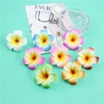 thumbnail image 5 of NAMZI 10Pcs 9cm Plumeria Hawaiian Foam Frangipani Artificial Flower for Wedding Party Decoration - (Color: White), 5 of 5