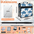 thumbnail image 3 of Herdesigns Cute Turtle Zipper Binder 1.5 Inch 3 D-Rings with Shoulder Strap & Handle, Waterproof Ocean Beach Binder Organizer Bag for 13 Inch Laptop, 3 of 8