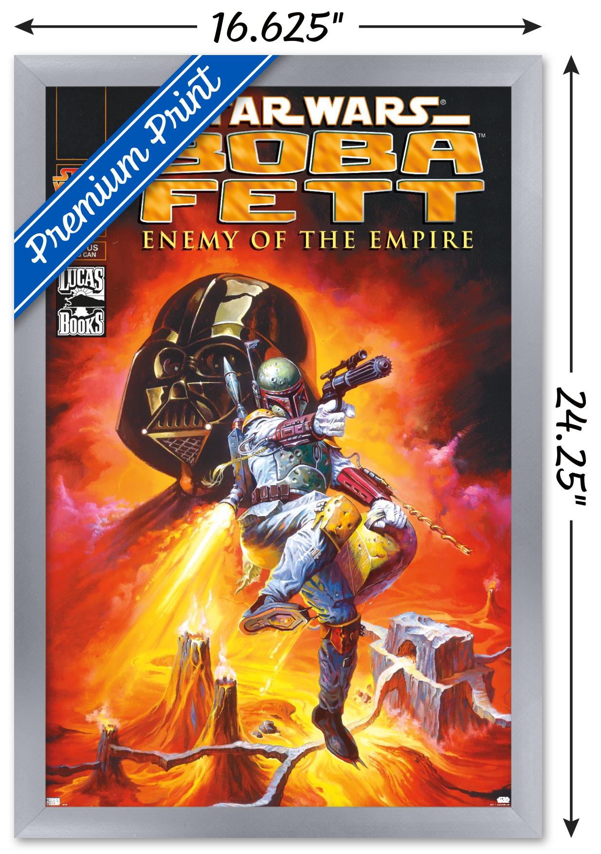 Star Wars: Saga - Boba Fett - Empire Wall Poster, 14.725" x 22.375", Framed