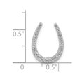 thumbnail image 3 of 14K White Gold Charm Pendant Diamond Round 1 4Ct. Horseshoe Chain Slide, 3 of 3