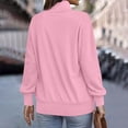 thumbnail image 6 of RYRJJ Womens Sweatshirt Casual Long Sleeve Half Zip Pullover Lightweight Tops Loose Fit Fall Fashion Sweatshirts with Pocket(Pink,S), 6 of 9