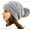 Light Gray, variant on Womens Knit Beanies Hats with Fur Pom Bobble Hat Skull Cap Cable Beanie