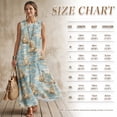 thumbnail image 5 of FOR U DESIGNS Blue Sailboat Print Matchable Couple Clothes Hawaiian Husband and Wife Clothing Linen-Style Casual Button Shirt and Sleeveless Sundress Summer Dress, 5 of 7
