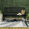 thumbnail image 4 of JONATHAN Y BNH100C Sloane 59.1" 3-Seat Ogee Diamond-Back 600-Lbs Support Acacia Wood Outdoor Garden Patio Bench, Black, 4 of 6