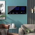 thumbnail image 5 of Reloj electrónico LED con calendario perpetuo, reloj de pared digital, alarma con campanadas horarias, reloj de mesa con control de temperatura, color rojo., 5 of 5