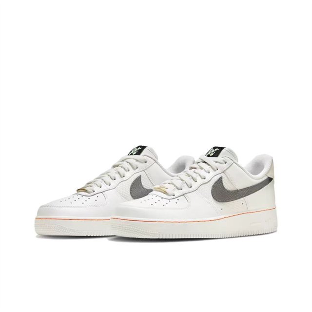 Zapatillas Air Force 1 '07 con estampado de patas en color rosa perlado, rojo y azul marino, de caña baja, clásicas, informales, para hombre y mujer, para deportes al aire libre