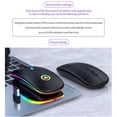 thumbnail image 3 of 2.4GHz Wireless Optical Mouse USB Rechargeable RGB Cordless Mice Low Noise for Laptop Desktop, 3 of 9