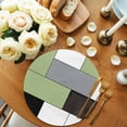 thumbnail image 2 of Round Placemats Sage Green Blocks 15 inch Set of 4 Table Mats for Dining Table Geometric Abstract Art Heat Resistant Non-Slip Kitchen & Home Decorative Place Mat Set, 2 of 8
