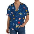 thumbnail image 1 of Fotbe Space Camisa Estampada de Manga Corta para Hombre, Casual de Verano, Estilo Playero, Sin Arrugas-X-Large, 1 of 5
