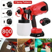 800W Electric Paint Sprayer 800ml Handheld HVLP Spray Gun Home Powerful & Rechargeable DIY Painting Tool