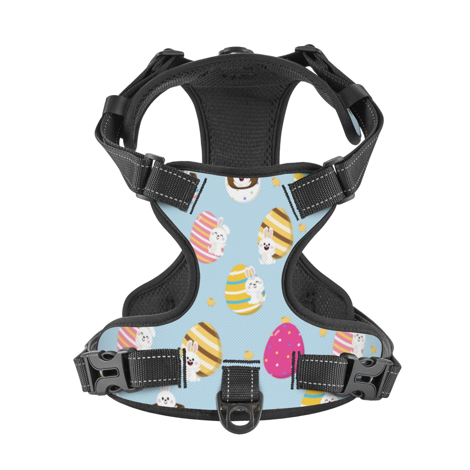 Kdxio Happy Easter Print No Pull Dog Harness Adjustable Reflective Oxford Easy Control Medium Large Dog Harness for Training and Everyday-Medium