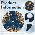 thumbnail image 4 of Christian Christmas Tree Skirt Religious Jesus Nativity Scene Xmas Tree Mat Navy Blue Christmas Holiday Jesus Indoor Outdoor Party Decor (48 Inches), 4 of 6
