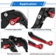thumbnail image 4 of Palancas de freno y embrague cortas y largas para Yamaha YZF R1 2002-2003, palanca de freno ajustable en 6 posiciones, aleación de aluminio, mango negro con extremo rojo, 4 of 6