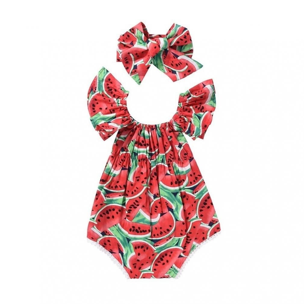 watermelon onesie baby