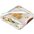 thumbnail image 4 of Bingfone Cute Bee Honey Jar Hive Bear Print Flannel Fleece Blanket Throw Blanket For Bed,Sofa,Couch,Travel,Camping(80"X60"), 4 of 9