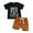 Black, variant on Infant Baby Boys Clothes Sets Outfits 6M 12M 18M 24M 3Y Letter Print Short Sleeve T-Shirt and Stretch Casual Rolled Shorts Set